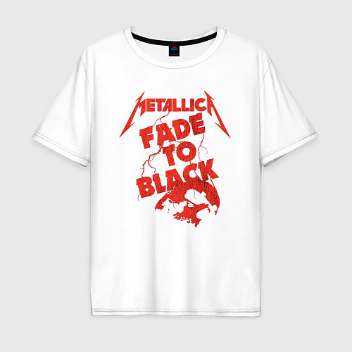 Мужская футболка оверсайз Metallica Fade To Black Rock Art / Белый – фото 1