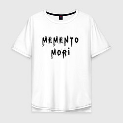Мужская футболка оверсайз Memento Mori Помни о Смерти Надпись