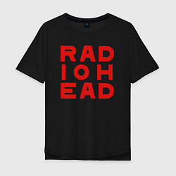 Мужская футболка оверсайз Radiohead большое красное лого