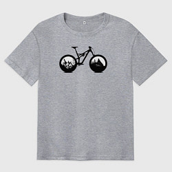 Мужская футболка оверсайз Real enduro bike