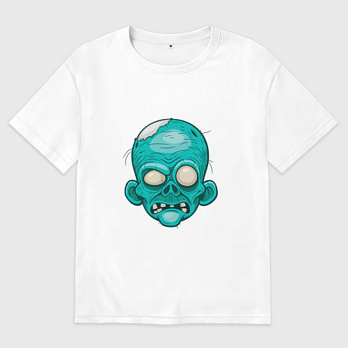 Мужская футболка оверсайз Fear Zombie / Белый – фото 1