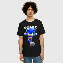 Футболка оверсайз мужская Sonic the Hedgehog 2022, цвет: черный — фото 2