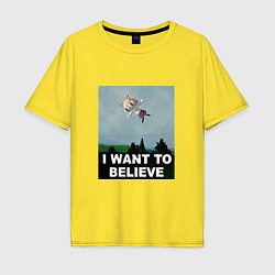 Мужская футболка оверсайз Neco Arc want to believe