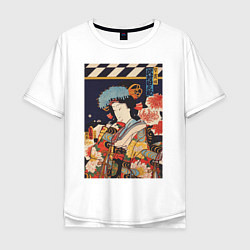 Мужская футболка оверсайз Portrait of an Actress Актриса японского театра