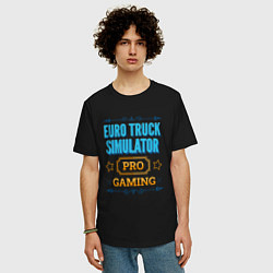 Футболка оверсайз мужская Игра Euro Truck Simulator PRO Gaming, цвет: черный — фото 2