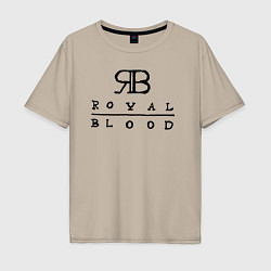 Футболка оверсайз мужская RB Royal Blood, цвет: миндальный