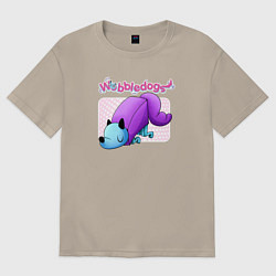 Футболка оверсайз мужская Sleeping WobbleDog, цвет: миндальный