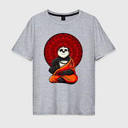 Мужская футболка оверсайз Медитация панды Дзен