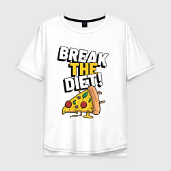 Мужская футболка оверсайз Сломай диету!