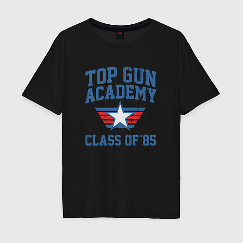 Мужская футболка оверсайз TOP GUN Academy Class of 85 / Черный – фото 1