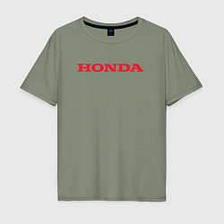 Мужская футболка оверсайз HONDA ХОНДА LOGO спина