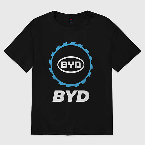 Мужская футболка оверсайз BYD в стиле Top Gear / Черный – фото 1
