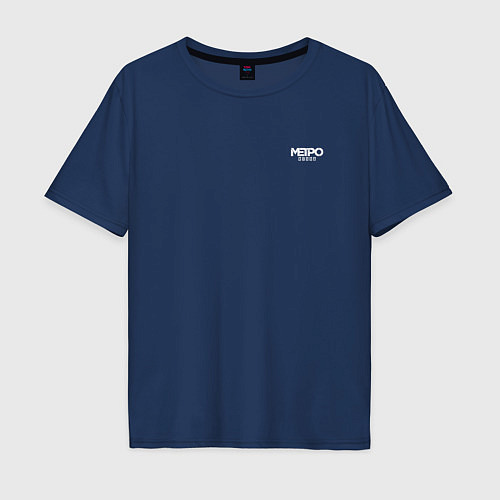 Мужская футболка оверсайз METRO EXODUS СПИНА / Тёмно-синий – фото 1
