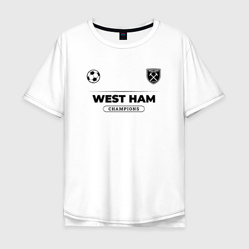 Мужская футболка оверсайз West Ham Униформа Чемпионов / Белый – фото 1