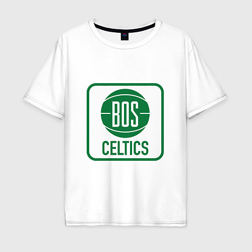 Мужская футболка оверсайз Bos Celtics / Белый – фото 1