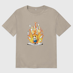 Мужская футболка оверсайз Retsuko Its Fine Aggretsuko