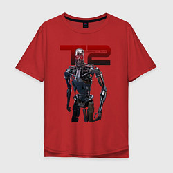 Мужская футболка оверсайз Terminator 2 - T800
