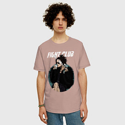 Футболка оверсайз мужская Helena Bonham Carter, цвет: пыльно-розовый — фото 2