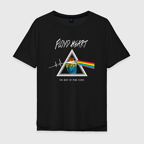 Мужская футболка оверсайз Floyd Heart Pink Floyd / Черный – фото 1