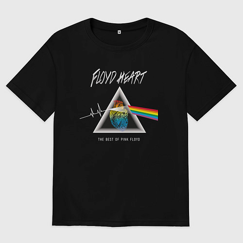 Мужская футболка оверсайз Floyd Heart Pink Floyd / Черный – фото 1