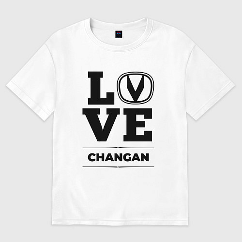 Мужская футболка оверсайз Changan Love Classic / Белый – фото 1