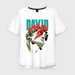 Мужская футболка оверсайз Давид Bowie