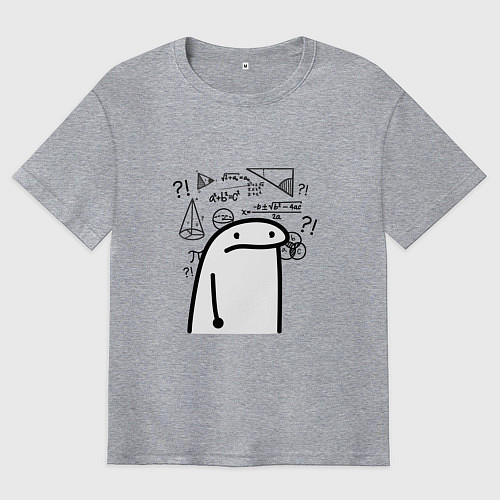 Мужская футболка оверсайз Понятно что ничего не понятно / Меланж – фото 1