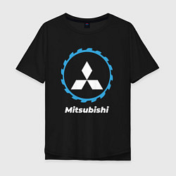 Футболка оверсайз мужская Mitsubishi в стиле Top Gear, цвет: черный