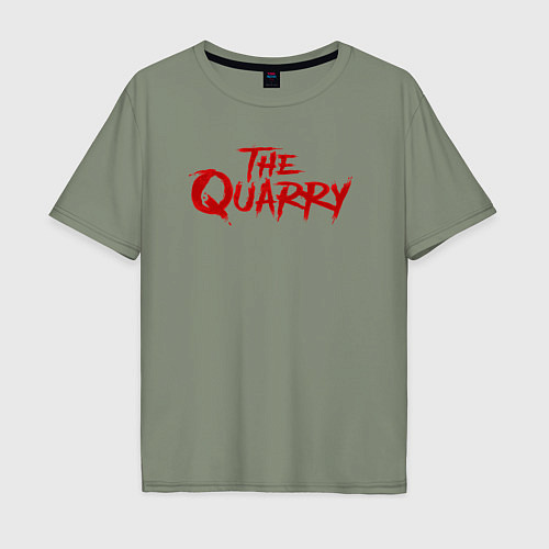 Мужская футболка оверсайз The Quarry logo / Авокадо – фото 1