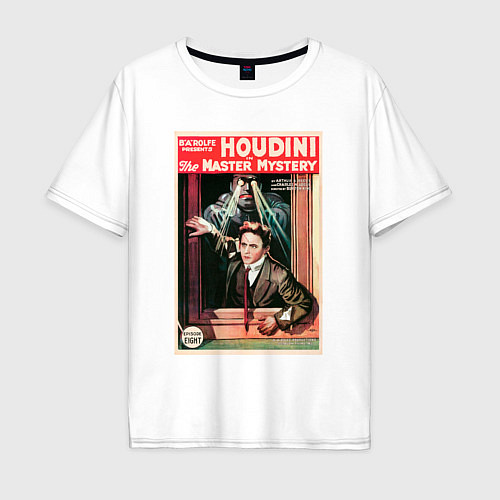 Мужская футболка оверсайз Poster Harry Houdini Episode Eight / Белый – фото 1