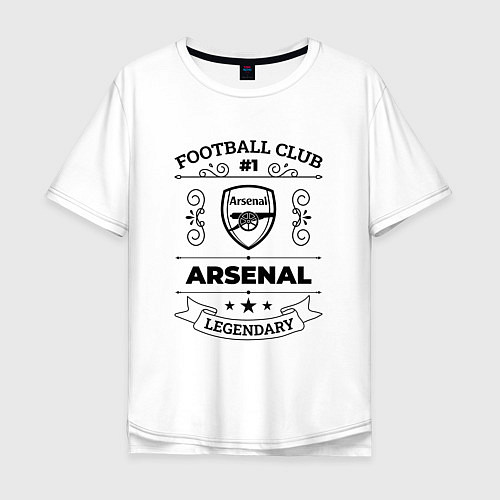 Мужская футболка оверсайз Arsenal: Football Club Number 1 Legendary / Белый – фото 1
