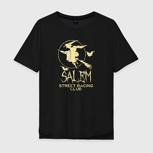 Мужская футболка оверсайз Salem Street Racing Club / Черный – фото 1