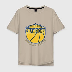 Футболка оверсайз мужская Golden State Champs, цвет: миндальный