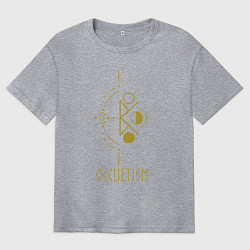 Мужская футболка оверсайз Руническая вязь - Оккультизм