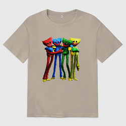 Футболка оверсайз мужская GAME POPPY PLAYTIME Mini Huggies, цвет: миндальный