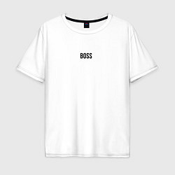 Мужская футболка оверсайз Boss Black Text