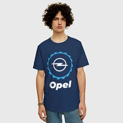 Футболка оверсайз мужская Opel в стиле Top Gear, цвет: тёмно-синий — фото 2