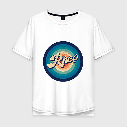 Мужская футболка оверсайз RHCP Circle / Белый – фото 1