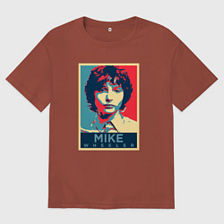 Футболка оверсайз мужская Stranger Things Майк, цвет: кирпичный