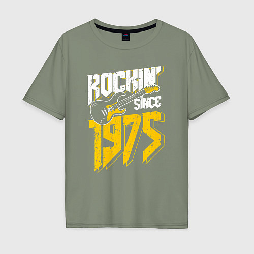 Мужская футболка оверсайз Рок с 1975 года / Авокадо – фото 1