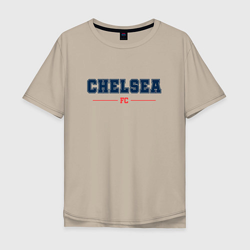 Мужская футболка оверсайз Chelsea FC Classic / Миндальный – фото 1