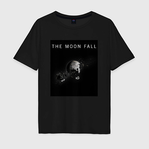 Мужская футболка оверсайз The Moon Fall Space collections / Черный – фото 1