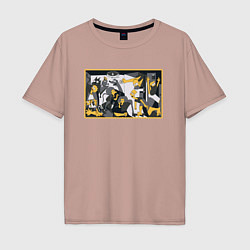 Мужская футболка оверсайз Спрингфилд ГерникаСимпсоны в версии Герники