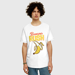 Футболка оверсайз мужская Banana rash, цвет: белый — фото 2