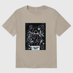 Мужская футболка оверсайз Love Death & Robots Collage