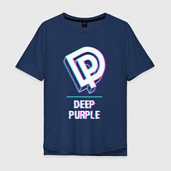 Мужская футболка оверсайз Deep Purple Glitch Rock