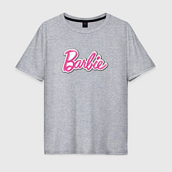 Футболка оверсайз мужская Barbie logo, цвет: меланж