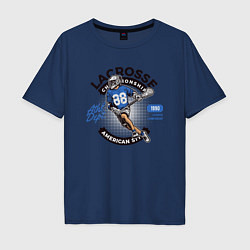Футболка оверсайз мужская Lacrosse Лякросс, цвет: тёмно-синий