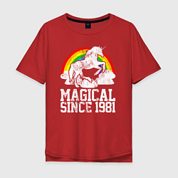 Мужская футболка оверсайз Волшебный единорог с 1981