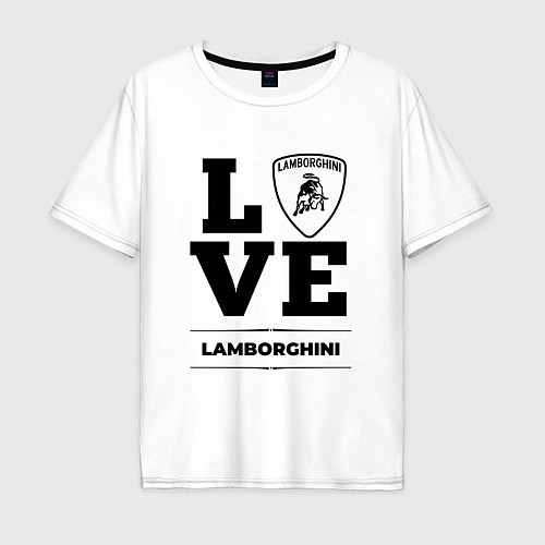 Мужская футболка оверсайз Lamborghini Love Classic / Белый – фото 1